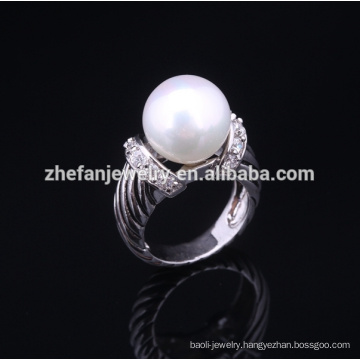 2018 new fashion sterling silver pearl ring settings